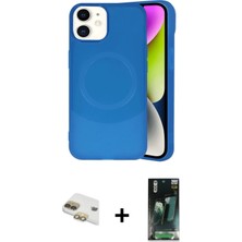 Cepte Toptan iPhone 11 Ufuk Serisi - Siyah 360 Mat Full Body Arka Koruyucu + Gold Pers Alüminyum Kamera Lens