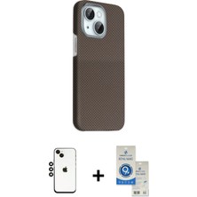 Cepte Toptan iPhone 14 Kozmos Klasik Prime - Şeffaf Royal Nano Ekran Koruyucu + Siyah Shine Kamera Lens