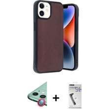 BUTİMAR'S iPhone 11 Kıvılcım Işık Serisi - Şeffaf Uv Polymer Nano Ekran Koruyucu + Kırmızı Raze Metal Kamera Lens