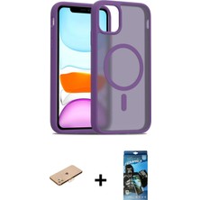 BUTİMAR'S iPhone 11 Pro Max Siluet Minimal Prime - Siyah 34D Izgaralı Cam + Turuncu Renkli Kamera Lens Koruma Cam