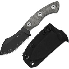 Kizer Rook | 3-Layer Composite Steel | Norplex Ultrex Micarta | Fixed Blade | Kizerv™ 1090A2
