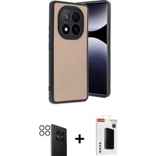 Cepte Toptan Redmi Note 14 Pro 4g Kıvılcım Işık Serisi - Şeffaf Hayalet Polymer Nano Ekran Koruyucu + Siyah Pvd Metal Kamera Lens