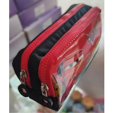 Ada Çanta Kırtasiye Çift Bölmeli Kalem Çantası / Kutusu Arabalar Figürlü M2 AD12098