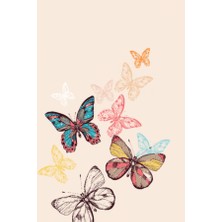 Limajuno Home & Kids Carpet Kelebek Desenli Dijital Baskılı Çocuk HALISI_100 x 150 cm