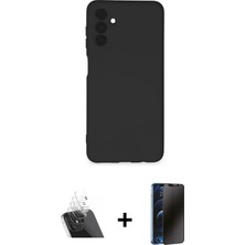 BUTİMAR'S Galaxy A24 4g Ahenk Serisi - Siyah 3D Antistatik Hayalet Cam Ekran Koruyucu + Şeffaf Kamera Lens Koruma Cam