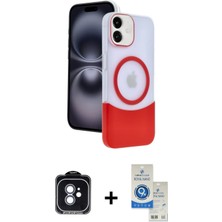 Cepte Toptan iPhone 11 Kozmos Form Özel Seri - Şeffaf Royal Nano Ekran Koruyucu + Mavi Pvd Metal Kamera Lens