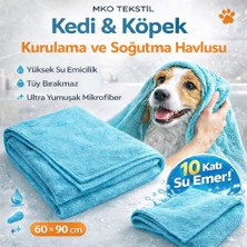 Mko Tekstil Köpek Kurulama ve Soğutma Havlusu 60 x 90 cm Mikrofiber Süper Su Emici
