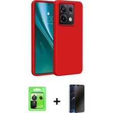 BUTİMAR'S Redmi Note 13 Pro 5g Kozmos Yansıma Özel Seri - Siyah 3D Antistatik Hayalet Cam Ekran Koruyucu + Siyah Raze Metal Kamera Lens