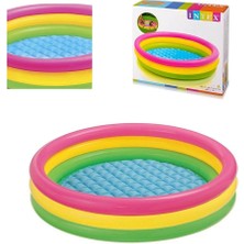 114X25 3 Boğumlu Renkli Altı Şişme Çocuk Oyun Havuzu