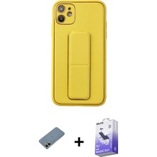 BUTİMAR'S iPhone 12 Akış Doku - Siyah Bilvis 5in1 5d Magic Hayalet Cam Ekran Koruyucu + Gold Shine Kamera Lens Koruma Cam