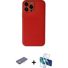 BUTİMAR'S iPhone 13 Pro Yadigar Klasik - Siyah 3D Antistatik Seramik Nano Ekran Koruyucu + Sarı Renkli Kamera Lens Koruma Cam