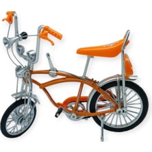 Fantastik Store Lisinya 1:8 Ölçekli Metal Retro Pinokyo Bisiklet Turuncu Die-Cast 17 cm Koleksiyonluk Model Araç