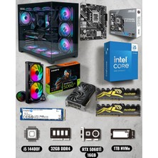 Symoon I5 14400F 32GB Ram 1tb Nvme Rtx 5060Tİ 16GB Ekran Kartlı Gameload Onxy Akvaryum Kasalı Gaming Pc