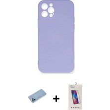 Cepte Toptan iPhone 12 Pro Max Ahenk Serisi - Siyah Joko 5d Cam + Mavi Shine Kamera Lens Koruma Cam