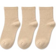 QUALITY WALKING 3'lü Kadın Bambu Çorap Dikişsiz Yumuşak Nefes Alabilen Günlük Konfor Çorap