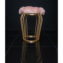Oruç Metal Wersace Gold Renk Metal Pembe Peluş Puf