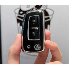 Gma Keys Nissan Qashqai, Juke, Micra 2 Buton Nano Anahtar Kılıfı Siyah Gümüş Renk
