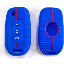 Gma Keys Renault Megane4 Clio5 Captur ve Koleos Taliant Express Petek Desenli Anahtar Kılıfı Mavi