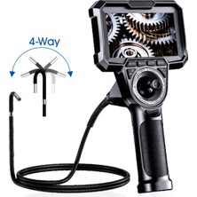 Ym GL76 4 Yönlü 720° Oynar Başlı 6mm Lens Çapı 1 Metre Yarı Sert Kablo Endüstriyel Endoskop Kamera