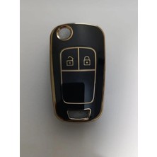 Gma Keys Opel 2 Buton Astra J Insignia Mokka Nano Anahtar Kılıfı Siyah Gold Renk