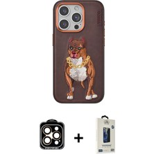 iPhone 14 Pro Max Nova Form Koleksiyonu - Siyah Bilvis Hayalet Cam Ekran Koruyucu + Turuncu Pvd Metal Kamera Lens