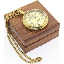 Ttt Ahşap Kutulu Pirinç Köstekli Saat Model 9