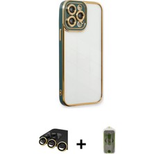 BUTİMAR'S iPhone 14 Pro Çekirdek Klasik Serisi - Siyah Joko Magic 5d Hayalet Cam + Gold Raze Metal Kamera Lens