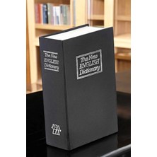 Eco Lounge Gizli Kasa Ingilizce Sözlüğü Kitap Görünümlü Anahtarlı Gizli Mini Çelik Kasa Kilitli