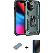 BUTİMAR'S iPhone 13 Pro Max Ahenk Klasik Koleksiyonu - Siyah 3D Antistatik Hayalet Cam Ekran Koruyucu + Gökkuşağı Shine Kamera Lens Koruma Cam