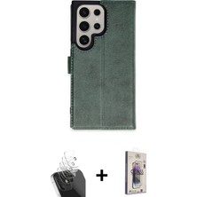 Galaxy S24 Ultra Siluet Işık Serisi - Siyah Bilvis 3D Cam Ekran Koruyucu + Şeffaf Kamera Lens Koruma Cam