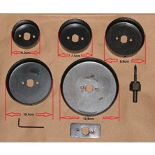 Eco Lounge 8 Parça Karbon Çelik-Panç-Delik Açma Testere Seti