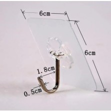 Eco Lounge Kendınden Yapışkanlı Şeffaf Askı 5 Li Set