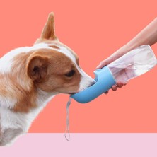 Eco Lounge Yumurcak Shop® 450 ml Taşınabilir Butonlu Evcil Hayvan Suluğu