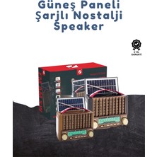 Eco Lounge KTF-1428 Taşınabilir Güneş Enerjili Bluetooth Radyo Hoparlör – Şarjlı, Radyo, Mp3, Aux Girişli