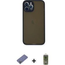 Cepte Toptan iPhone 12 Pro Max Ahenk Çizgi Serisi - Siyah Joko Magic 5d Hayalet Cam + Gold Metal Kamera Lens Koruma Cam