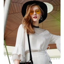 Eco Lounge Unisex Gold Metal Çerçeveli Damla Gözlük (Kutulu)