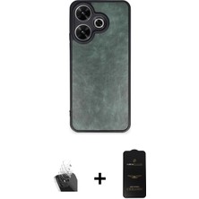 BUTİMAR'S Redmi 13 4g Kıvılcım Işık Serisi - Siyah 6d Antistatik Mat Seramik Hayalet Nano Ekran Koruyucu + Şeffaf Kamera Lens Koruma Cam