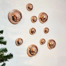 Eco Lounge Yumurcak Shop® Kare Bronz Cam Mozaik Fayans Çıkartmaları El Işi Kare Cam Fayans Kendinden Yapışkanlı Aynalı Dekor Panel 30X30 cm