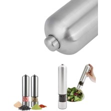 Eco Lounge Elektrikli Baharat Öğütücü Pilli Paslanmaz Çelik Otomatik Tuz Karabiber Değirmeni