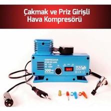 Eco Lounge 220 Volt-12 Volt 250 Psi Geniş Uygulama Yelpazesi Kompresör Lastik Hava Şişirme Oto Pompası