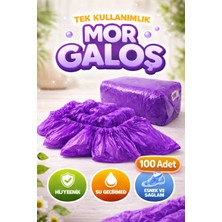 Ege Toptan Mor Galoş 100 Adet  Hastane Ofis   Hijyenik   Su Geçirmez Esnek Sağlam