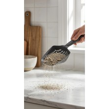 Eco Lounge Kedi Kumu Eleme Küreği Paslanmaz Çelik Saplı ve Delikli Yapısıyla Temizlik Için Uygun