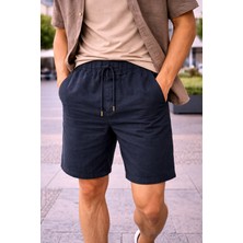 İnce Moda Giyim Erkek Lastikli Bel Bağcıklı Şort – Hafif Kumaş, Rahat Kesim (Bej / Lacivert / Kiremit)