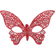 Ttt Kırmızı Dantel Masquerade Maskesi 7 No