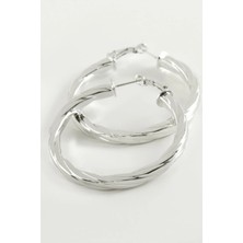 Ronanna Burgulu Halka Küpe 4,5 cm