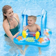 Nunu Gölgelikli Bebek Deniz Simidi Oturaklı Baby Float Uv Korumalı