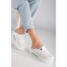 SABOTERLİK Ortopedik Doktor ve Hemşire Terliği Beyaz – Kaymaz Tabanlı Konforlu Sağlık Personeli Terliği