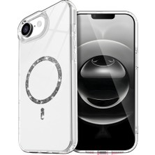 Kordify Newface Apple iPhone 16E Uyumlu Live Diamond Magsafe Kapak – Parlak Taşlı Şık Tasarım & Güçlü Manyetik Kılıf