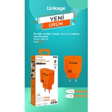 Azurtech Lkc-57 25W Pd Hızlı Şarj Aleti + 1m Type-C To Type-C Kablo (Usb-C Çıkış)
