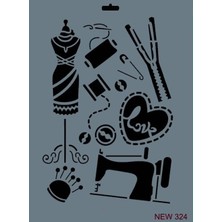 Rich New Seri N-324 Stencil 35X25 cm